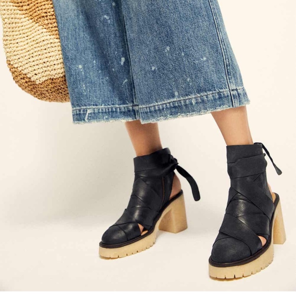 Free People Blake Platform Crisscross Boots